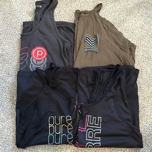 Lot of 4 Pure Barre Tank Tops